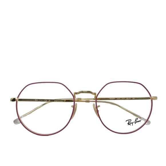 Ray-Ban Jack Optics 6465F Eyeglass Frame, Size L 53-20 Low Bridge - Matte Violet - Picture 1 of 12
